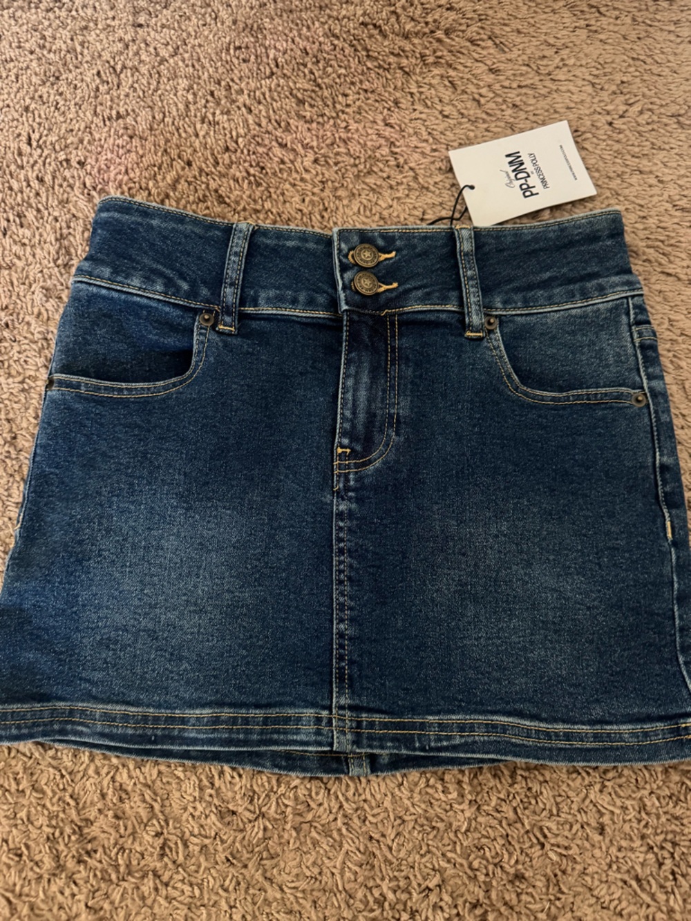 Princess Polly Dark Blue Denim Mini Skirt